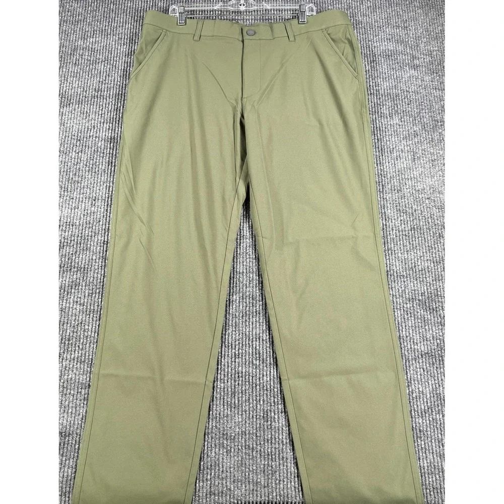 32 Degrees Cool Performance Pants Mens 38x34 Green Chino Golf Casual Comfort New